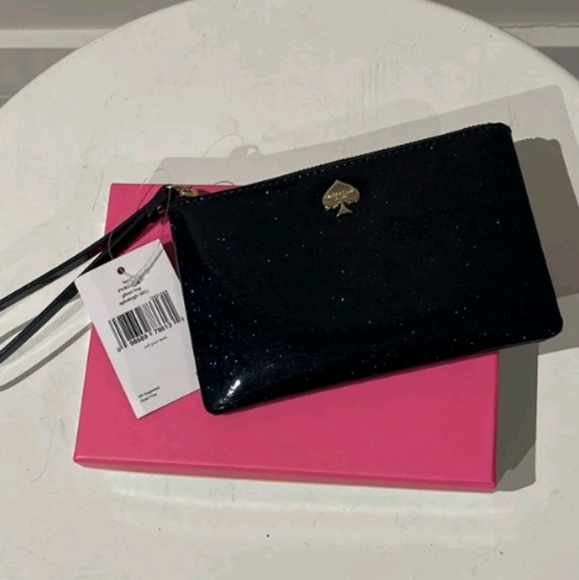 kate spade Handbags - Kate Spade-Glitter Bug Wristlet- Clutch (Midnight Blue ♠️💙)
